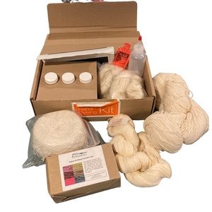 Wool Yarn Lot Undyed Natural Color Louet Hand Dyeing Kit Greens Pro Chemical Dye